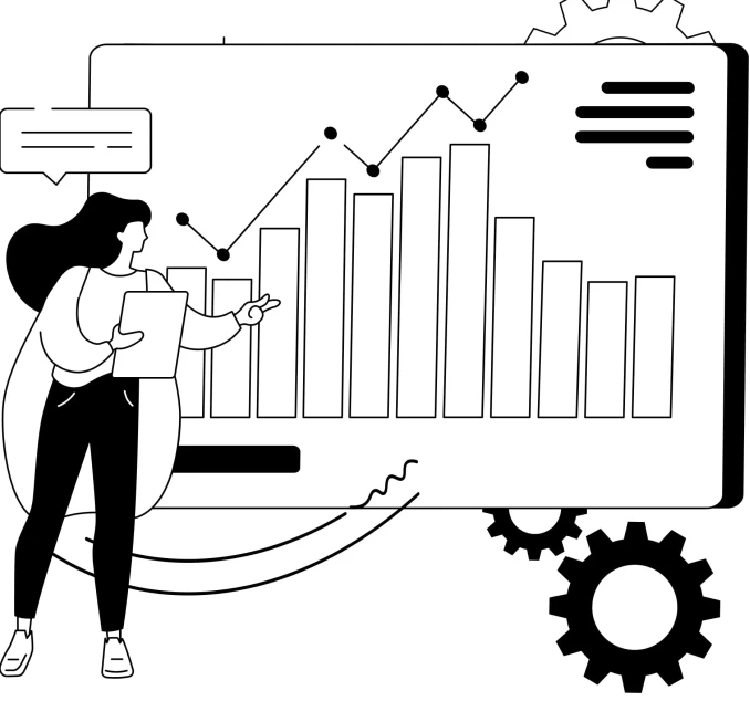 Ілюстрація роботи маркетолога для покращення ефективності рекламаної кампанії