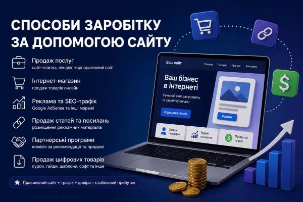 Способи заробітку за допомогою сайту у 2026 році